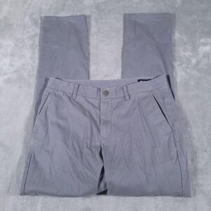 Bonobos Pants Mens 33x34 Gray Tailored Stretch Chino Classic Casual‎ Flat Front
